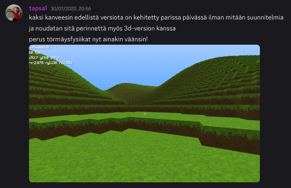 Kehitysprosessin kulkua on seurattu jälleen Xenon Discordissa.
